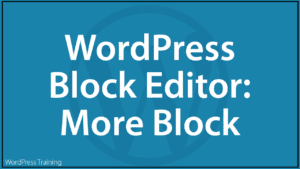 WordPress Block Editor - More Block