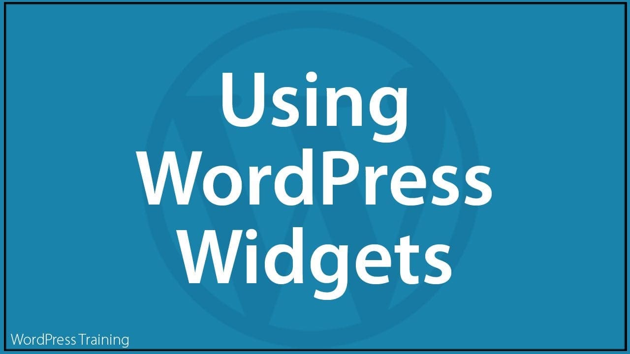 Using WordPress Widgets - WPTrainingManual.com